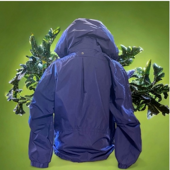 Obermeyer Vintage Rosi Snow Jacket Shell Hooded Blue Gold and Red Women SZ10 - Picture 2 of 16